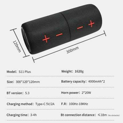 2-in-1 Portable Split 40W Wireless Bluetooth Speaker - additional image